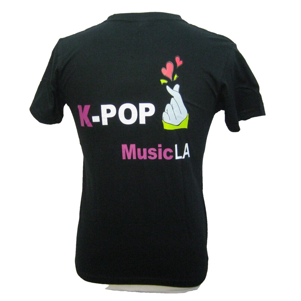 K-POP Men's (Size Small) Black Short Sleeve Graphic Korean Music T-Shirt Top